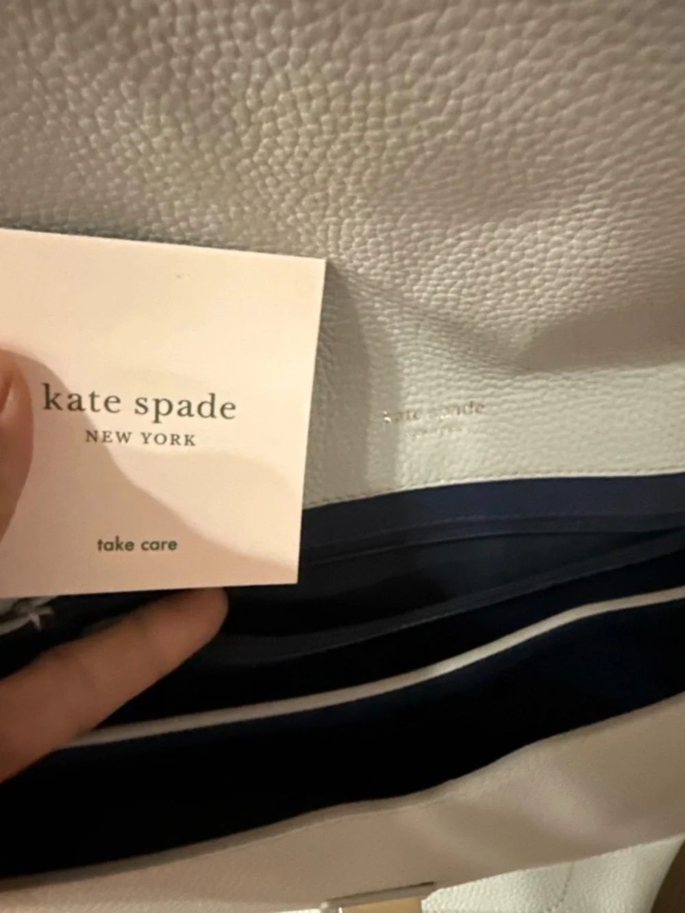 NWOT Kate Spade Essential Medium Turnlock Leather Backpack Gray